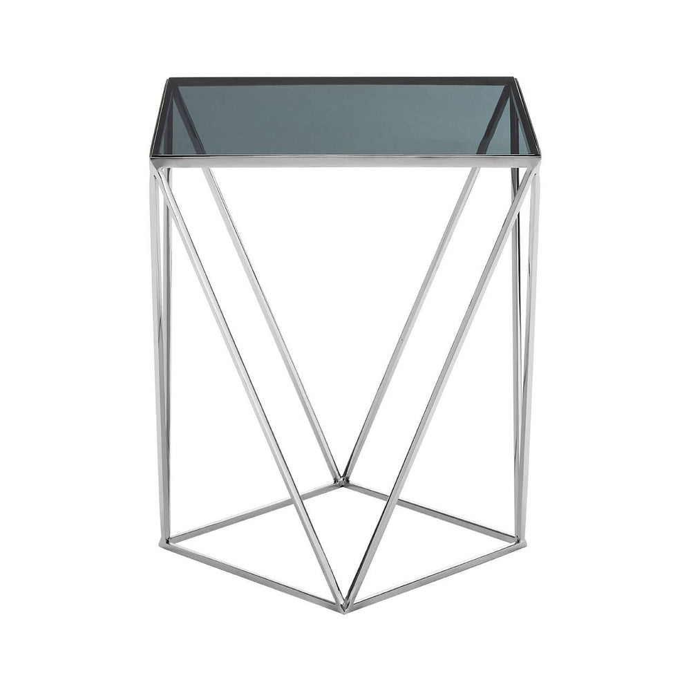 Geometric Glass Side Table