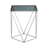 Geometric Glass Side Table