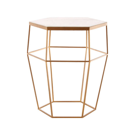 Hexagonal Marble Side Table