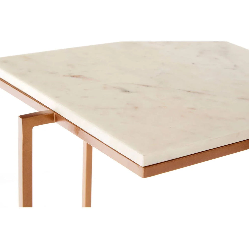 Geometric Gold Side Table