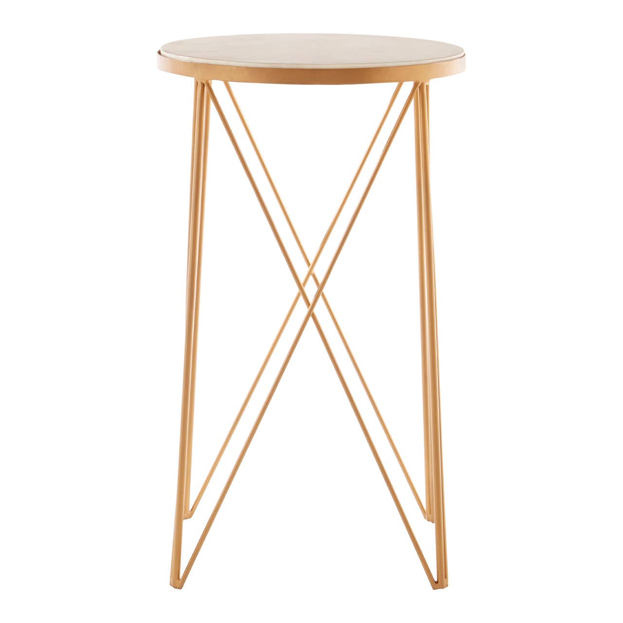 Golden Marble Side Table