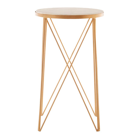 Golden Marble Side Table