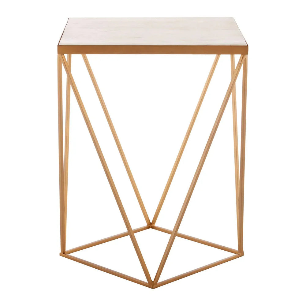 Golden Marble Twist Side Table