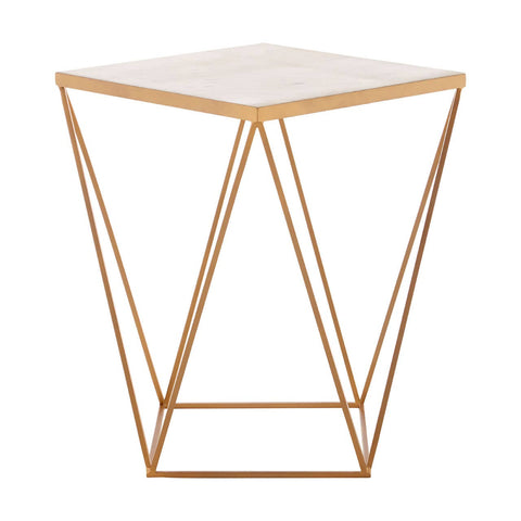 Golden Marble Twist Side Table