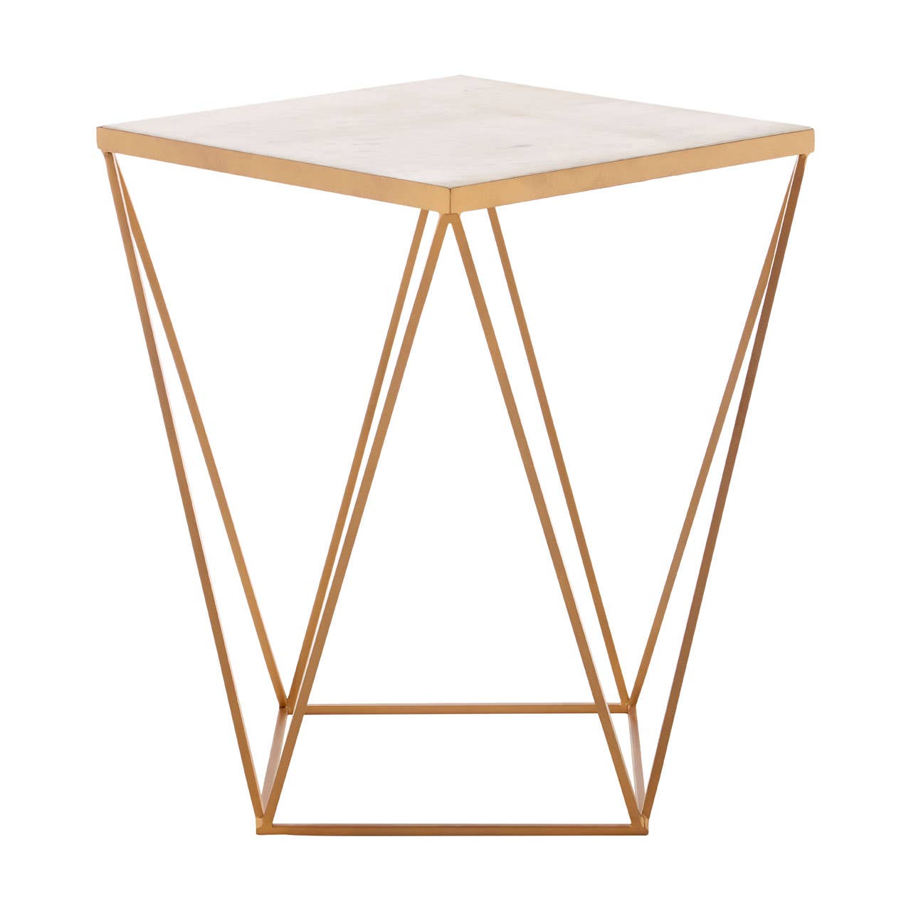 Golden Marble Twist Side Table