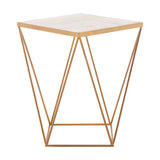 Golden Marble Twist Side Table