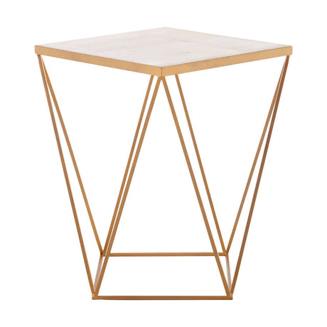 Golden Marble Twist Side Table