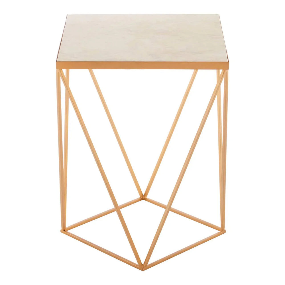 Golden Marble Twist Side Table