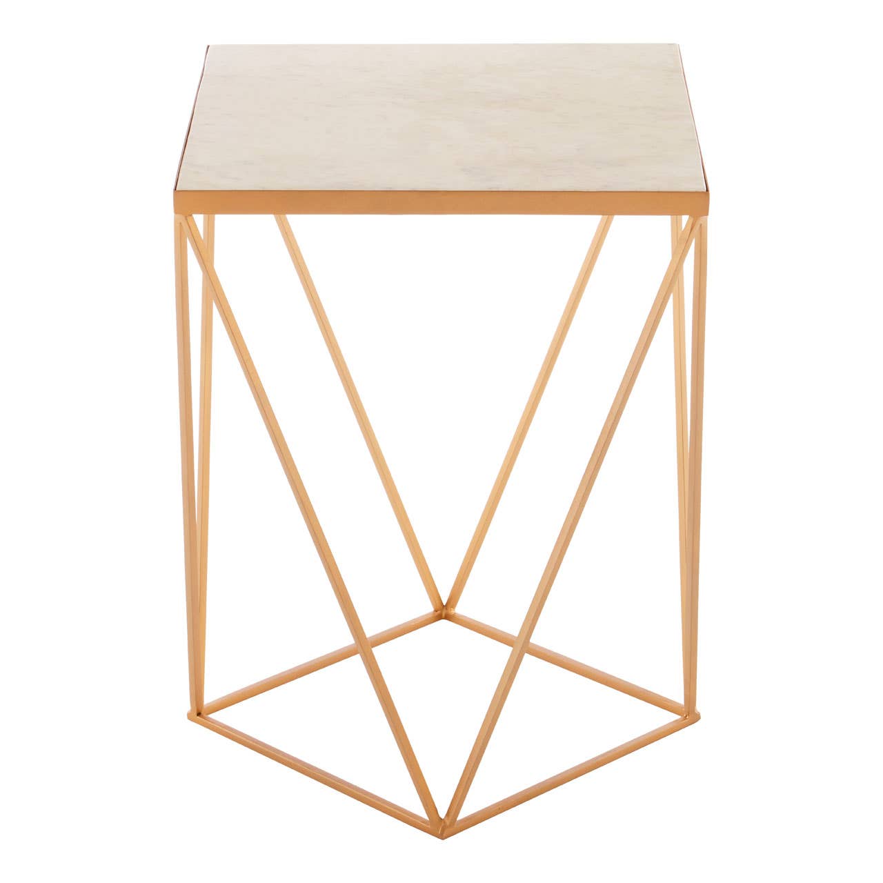 Golden Marble Twist Side Table