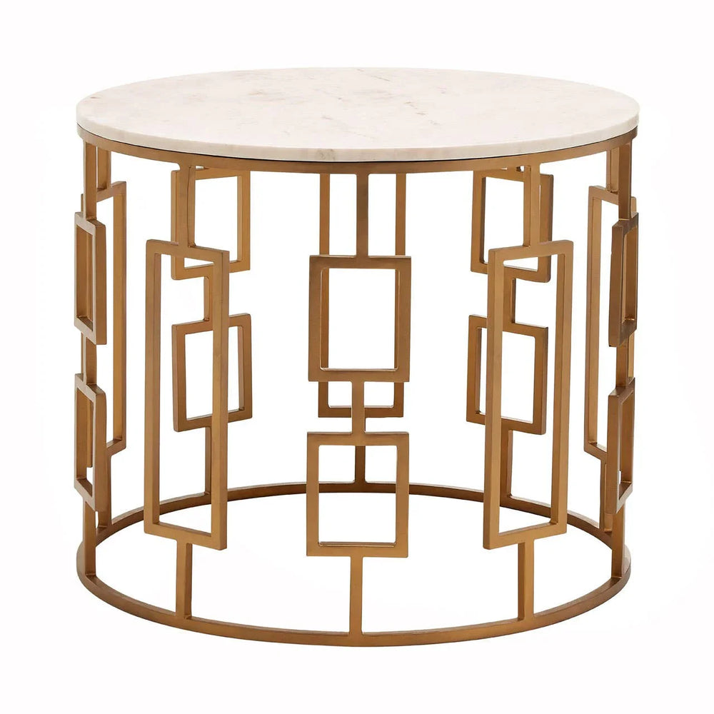 Golden Marble Side Table