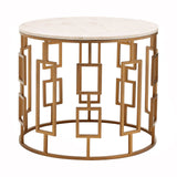 Golden Marble Side Table