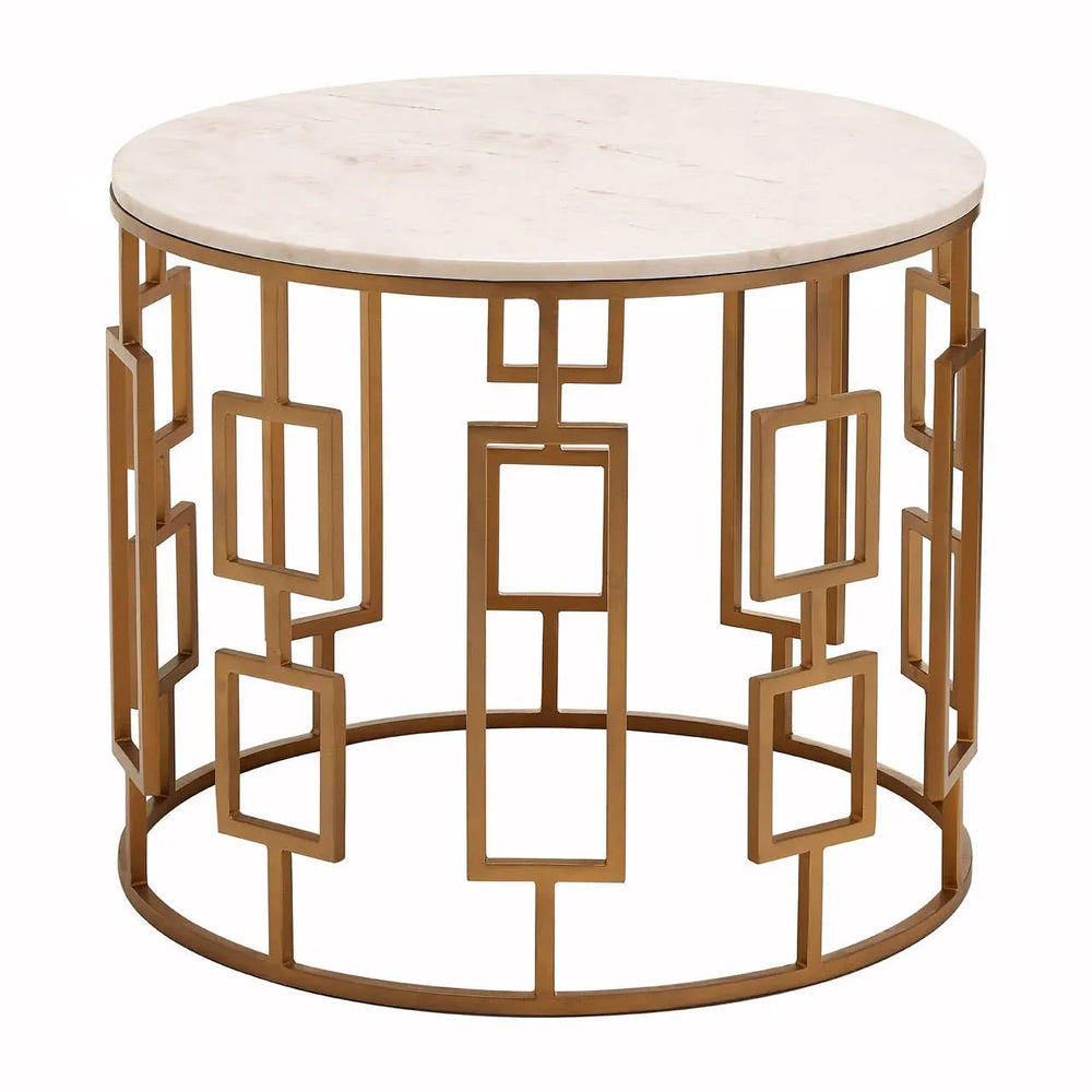Golden Marble Side Table