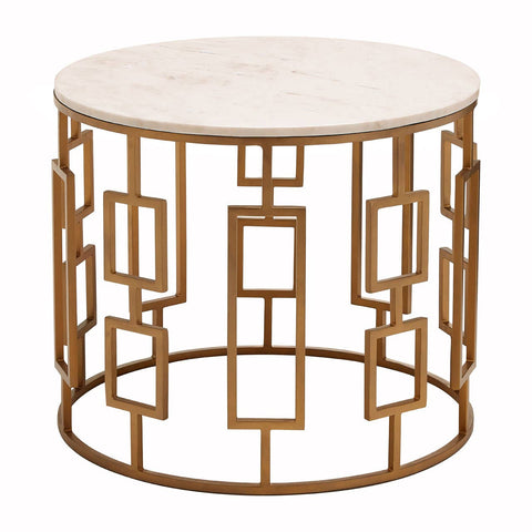 Golden Marble Side Table