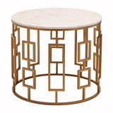 Golden Marble Side Table