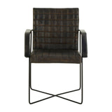 Modern Geometric Leather Chair