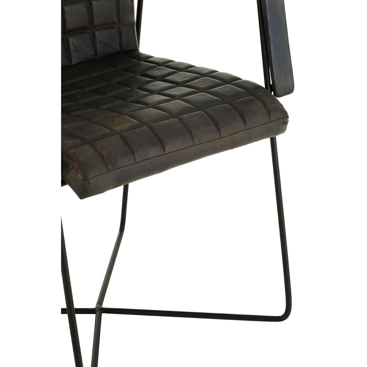 Modern Geometric Leather Chair