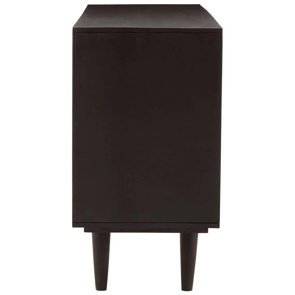 Golden Geometric Mango Wood Sideboard Luxe Sliding Doors