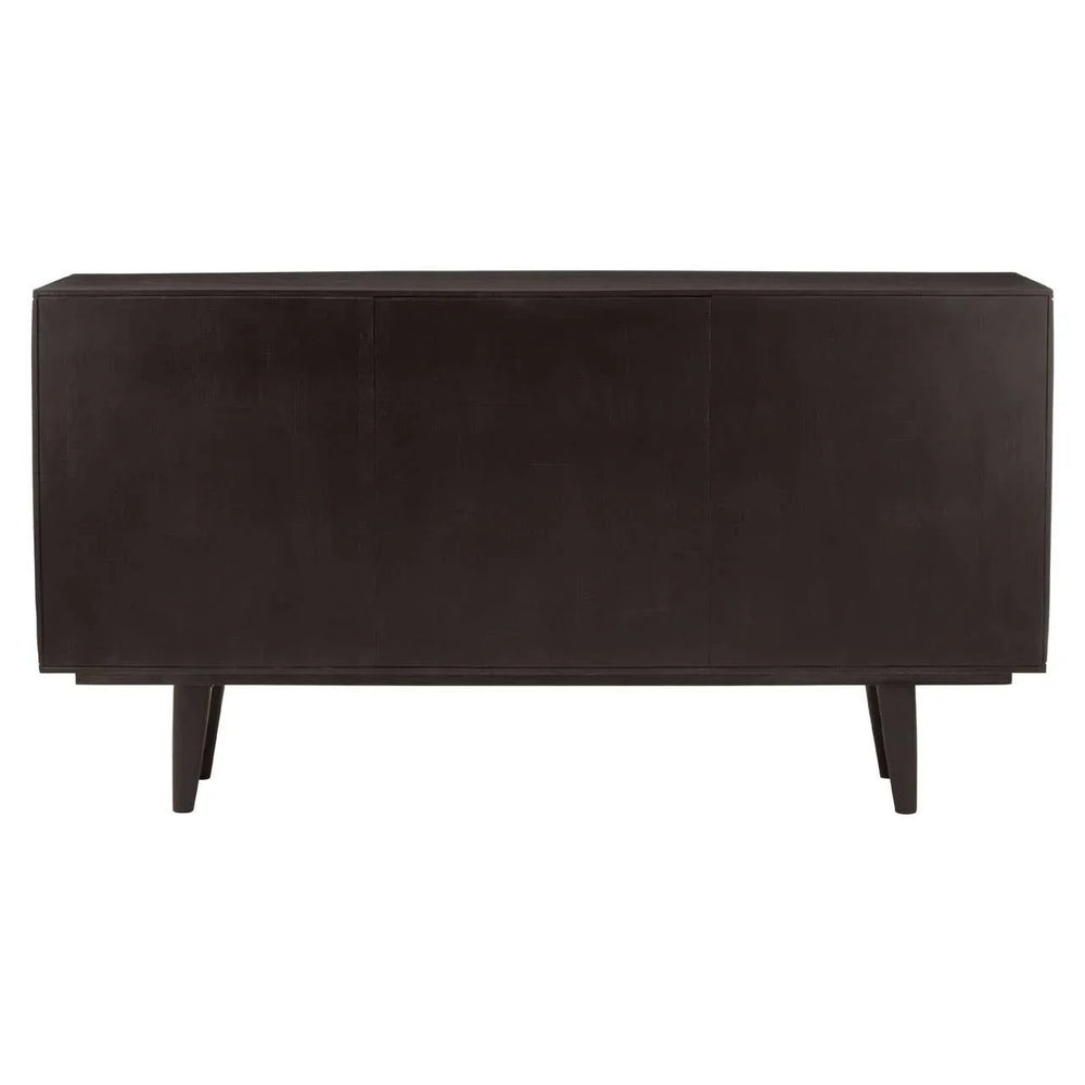 Golden Geometric Mango Wood Sideboard Luxe Sliding Doors