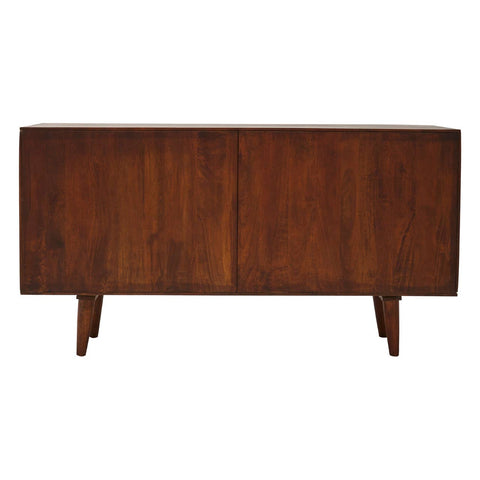 Exotic Mango Wood Sideboard with Intricate Carvings