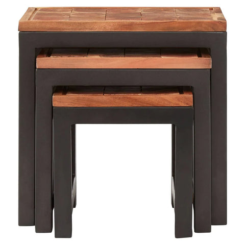 Rustic Acacia Nesting Tables