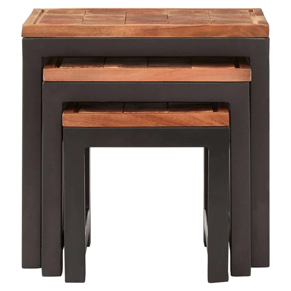 Rustic Acacia Nesting Tables