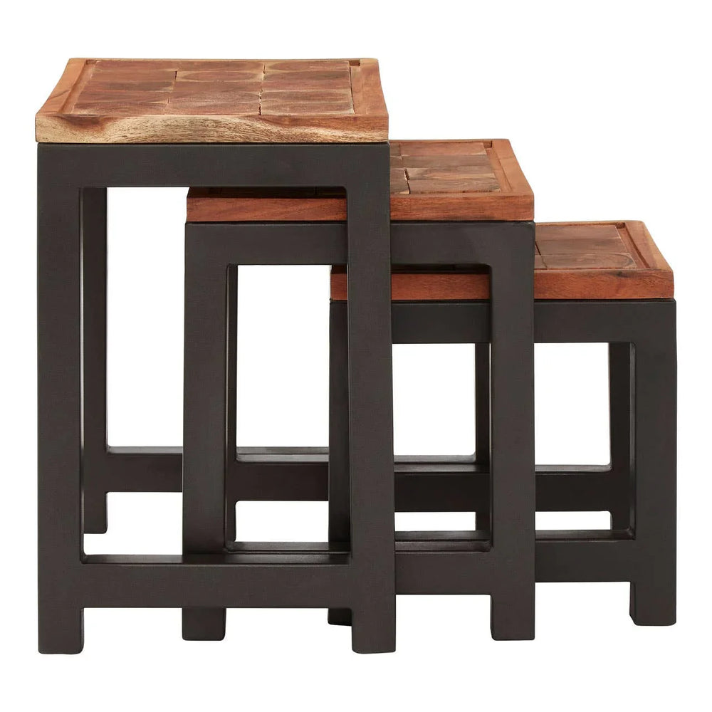 Rustic Acacia Nesting Tables