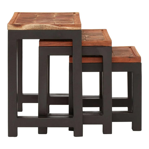 Rustic Acacia Nesting Tables