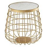 Marble Iron Side Table