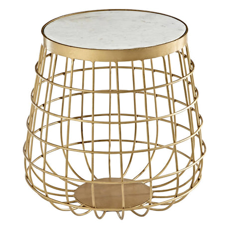 Marble Iron Side Table