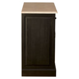 Rustic Oak Wood Sideboard with Black Paint Finish