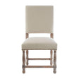 Lyon Linen Dining Chair with Oak Wood Whitewash Finish