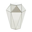Silver Luxe Glass Side Table