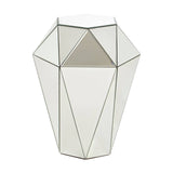 Silver Luxe Glass Side Table