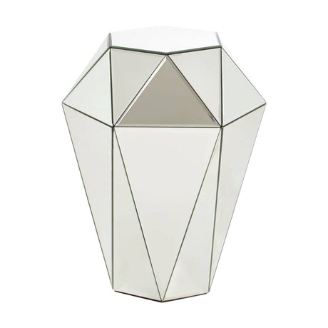 Silver Luxe Glass Side Table