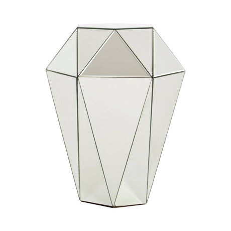 Silver Luxe Glass Side Table