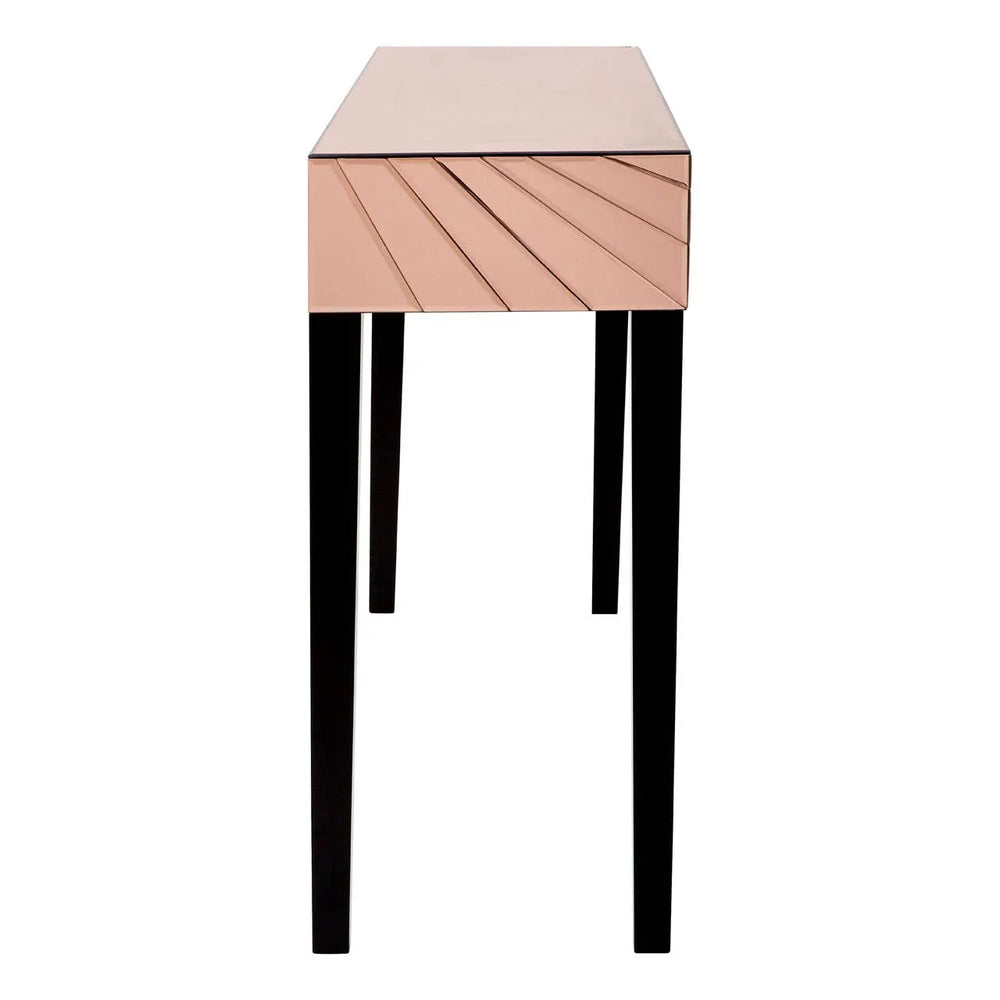 Rose Gold Mirrored Console Table