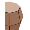 Rose Gold Faceted Glass Side