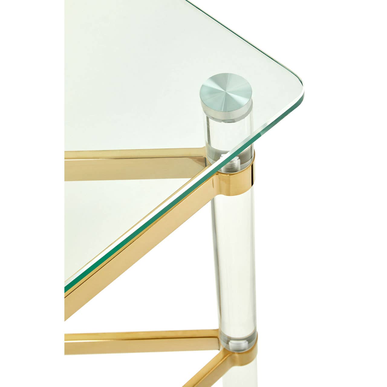 Golden Leg Glass Side Table