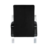 Luxe Black Velvet Accent Chair