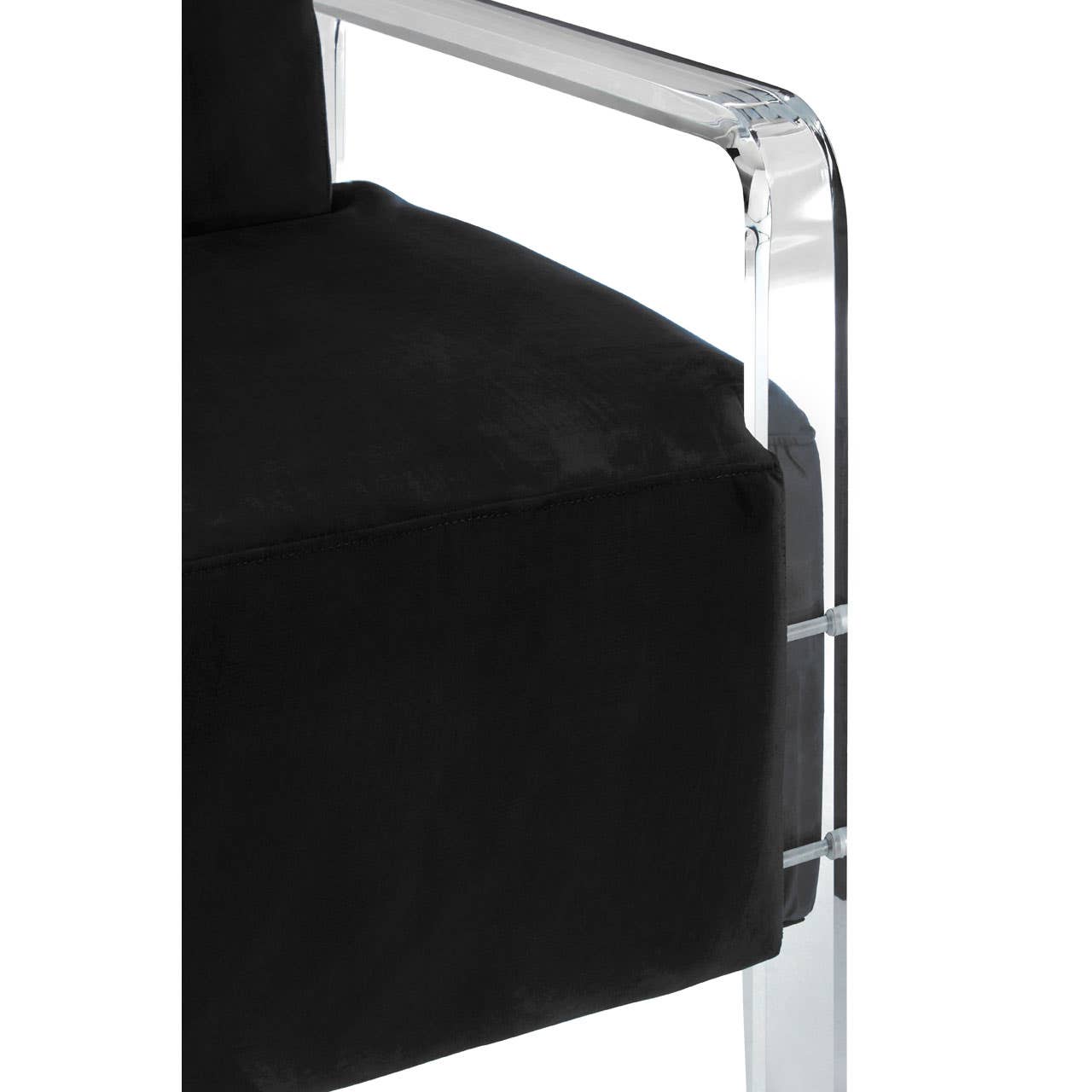 Luxe Black Velvet Accent Chair
