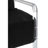 Luxe Black Velvet Accent Chair