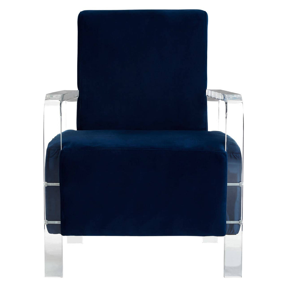 Luxe Blue Velvet Accent Chair