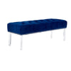 Luxe Blue Velvet Bench