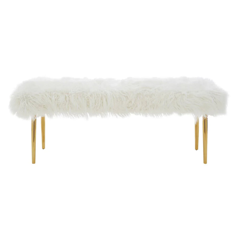 Luxe Faux Fur Bench