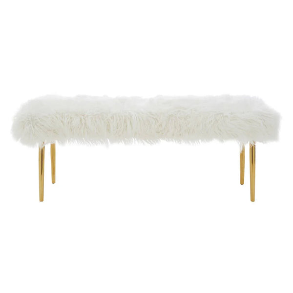 Luxe Faux Fur Bench