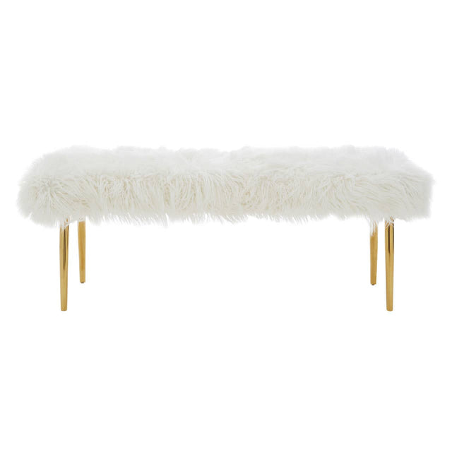 Luxe Faux Fur Bench