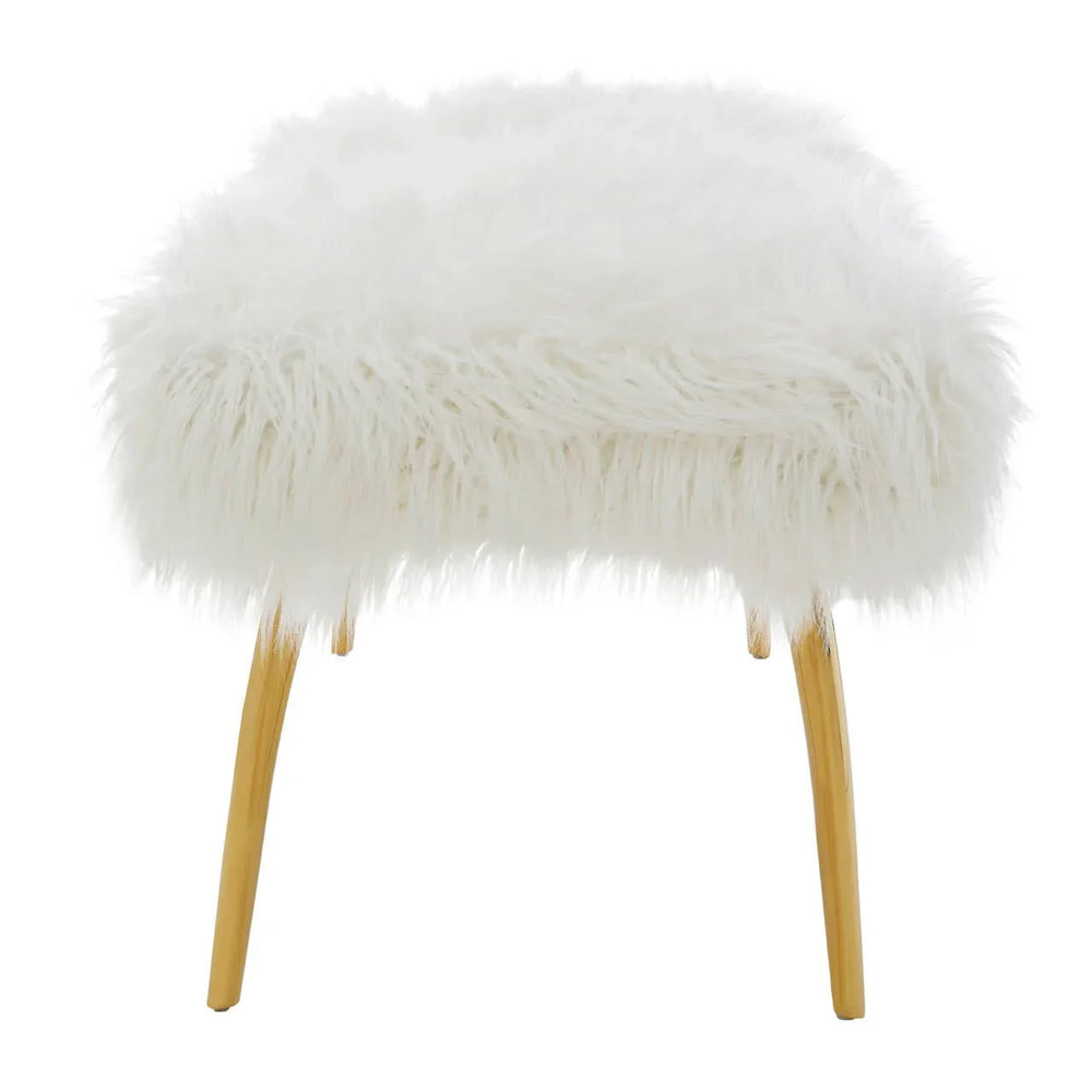 Luxe Faux Fur Bench