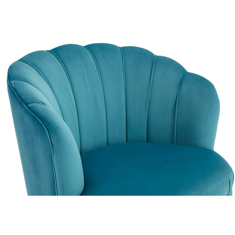 Luxe Blue Velvet Accent Chair