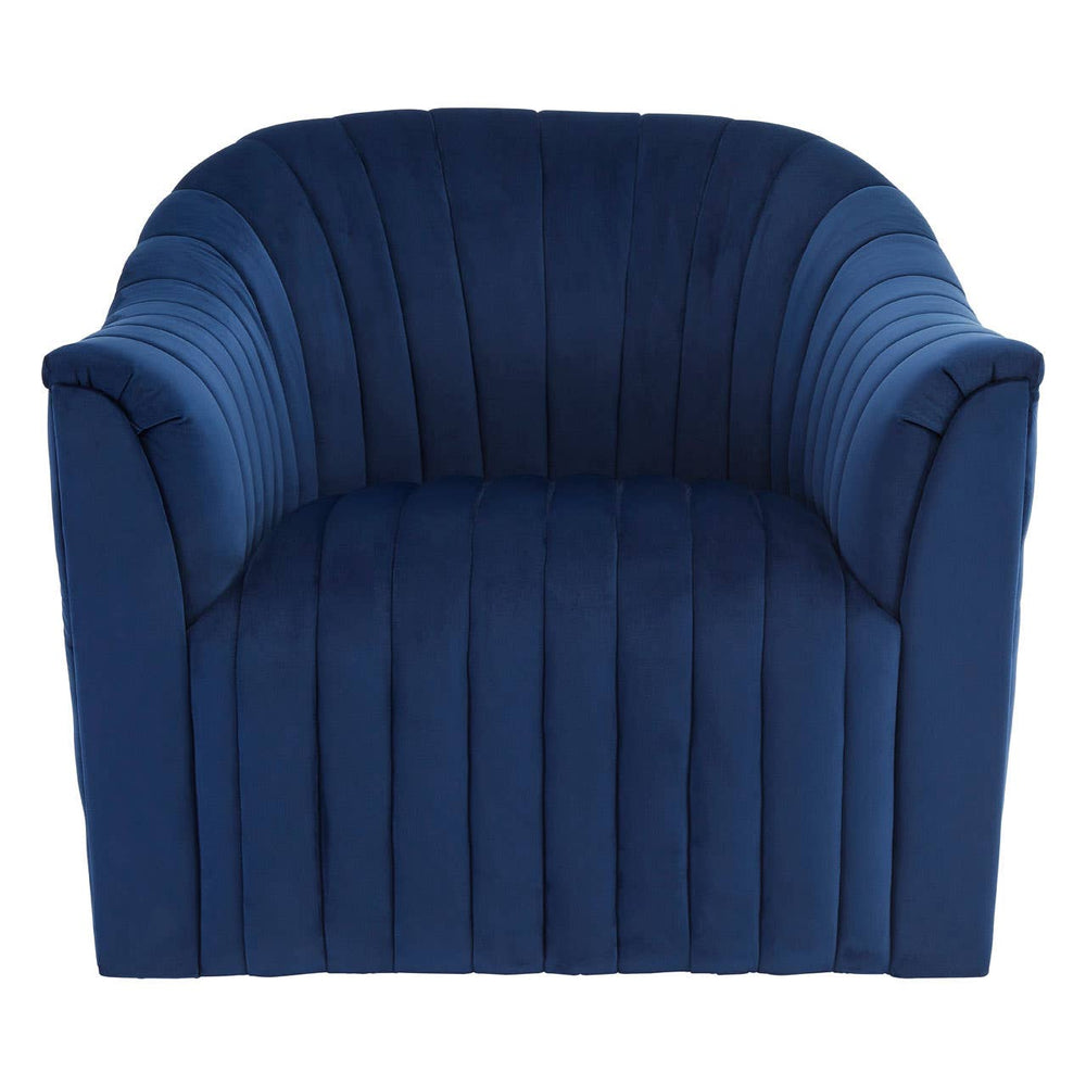 Luxe Blue Velvet Armchair