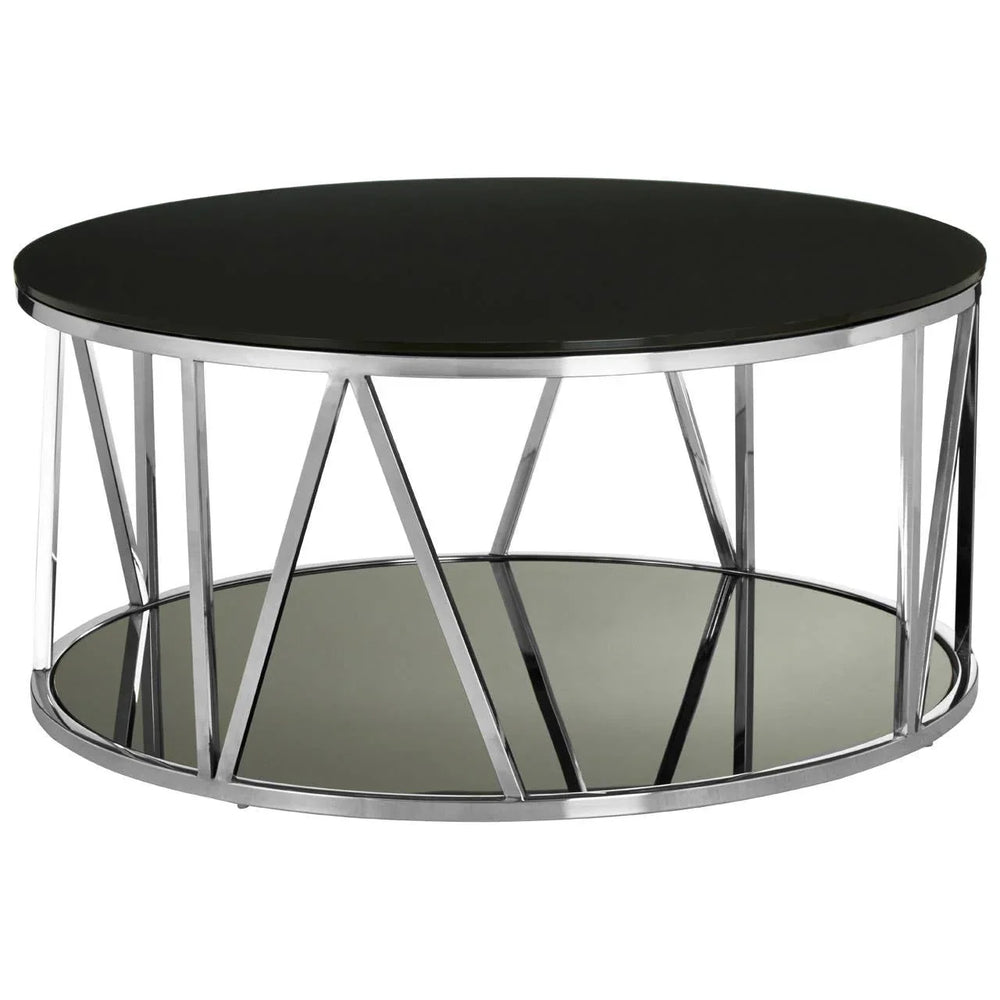Chrome Finish Round Coffee Table